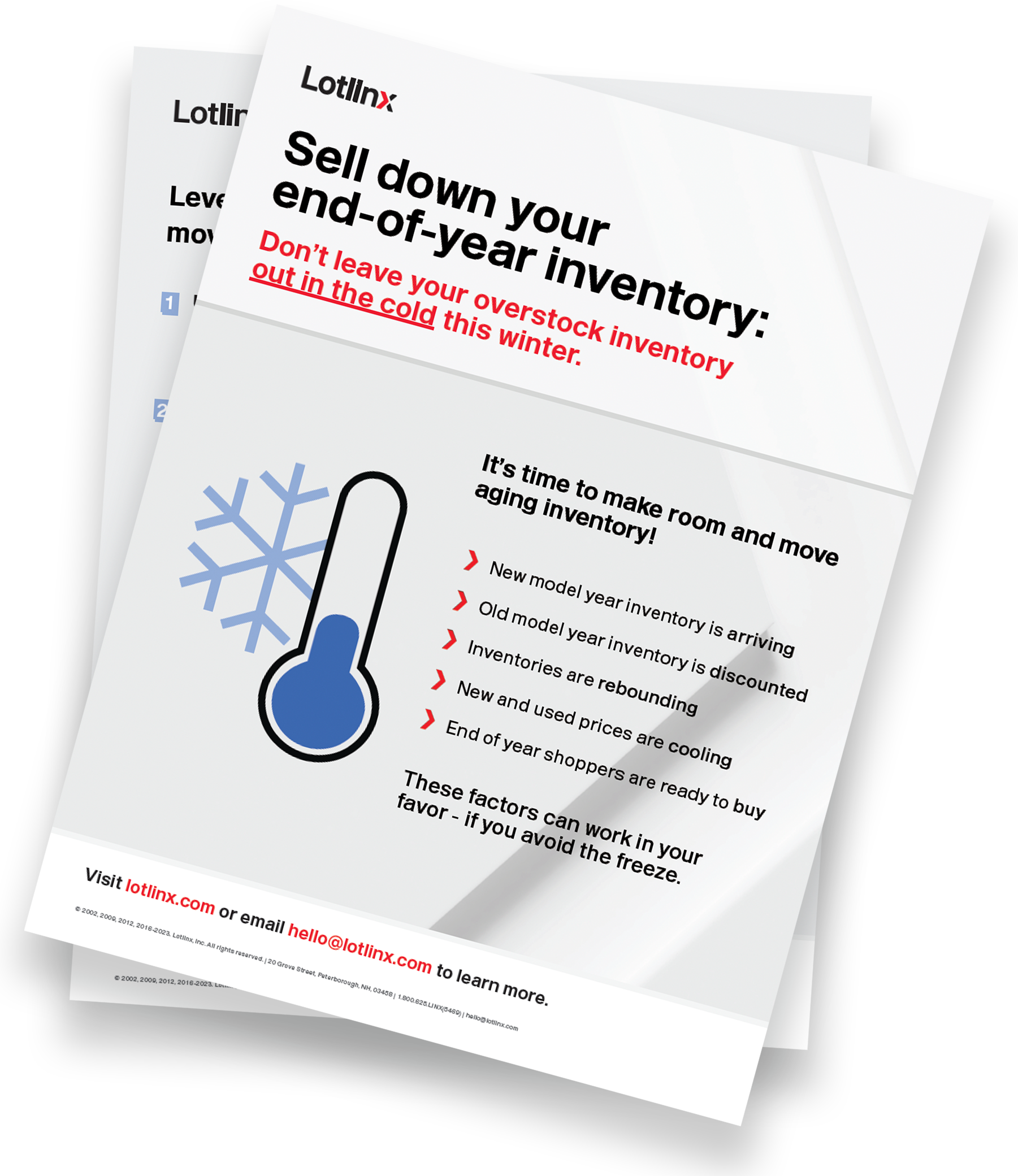 Sell down inventory this winter